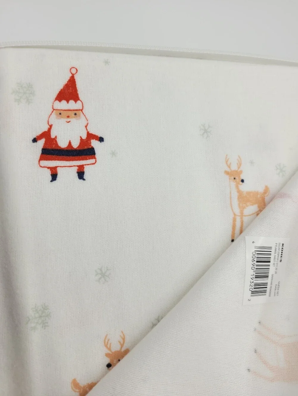Cuddl Duds Heavyweight Flannel Sheet Set Reindeer Santa Print QUEEN Size NEW